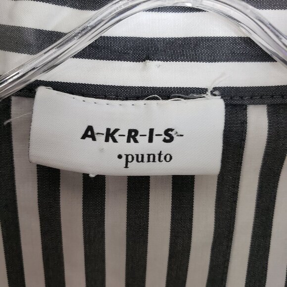AKRIS Punto Striped Popover Shirt Tunic 100% Cotton Oversized size 4 Minimalist - Picture 3 of 14